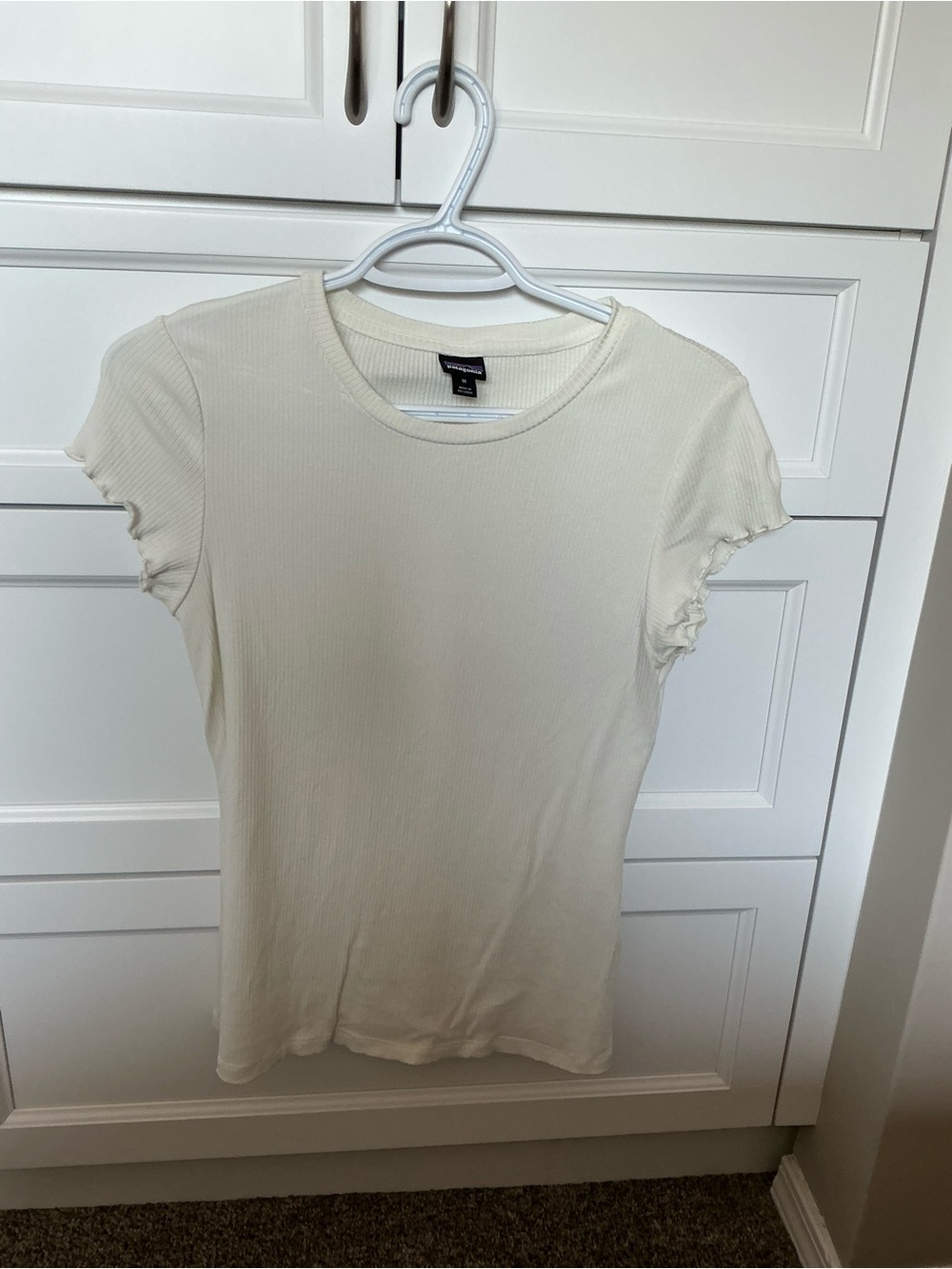 Patagonia Birch Lettuce Sleeve Ribbed Short-Sleeve Tee
